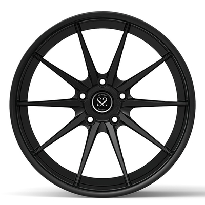 l'alliage noir de Mercedes Benz Forged Wheels Custom Aluminum du satin 19x9.5 borde 5x112