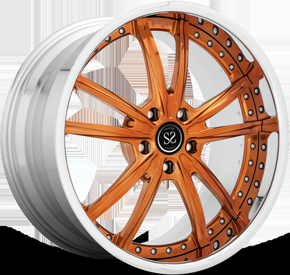 Appareil orange 2pc roues forgées 5x112 5x120 Pour GT50 Bmw 525i