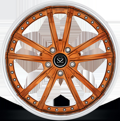 Appareil orange 2pc roues forgées 5x112 5x120 Pour GT50 Bmw 525i
