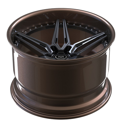 Le gris en bronze des roues de 2 morceaux pour Camaro a chancelé des jantes de voiture de l'alliage 19inch