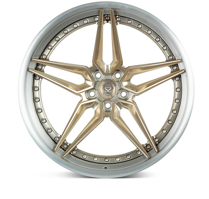 Les roues forgées 24inch de style de Vossen de 3 morceaux annotent le noir pour les jantes de luxe de voiture