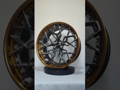 Baril poli 2 pièces roues forgées Disque brossé 21 22 23 pouces alliage d'aluminium