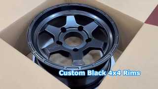 17" ~ 22" Jantes 4x4 noires à 6 rayons Modèle de boulon 6x139,7