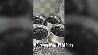 Jantes BMW X5 M F95 Custom 2 pièces, lèvres polies et noir brillant
