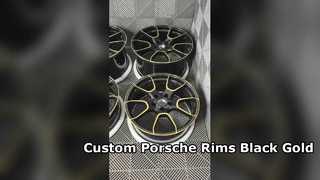 Jantes Porsche OEM Noir Or 18 ~ 24 pouces