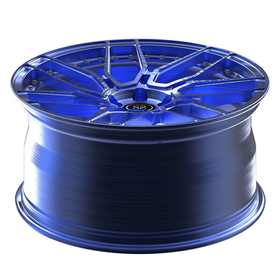Bleu balayé 1 morceau a forgé des rais Monoblock de roues pour les jantes de luxe d'alliage d'aluminium de voiture