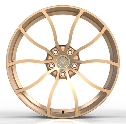 L'or a peint les roues 20X9 forgées d'une seule pièce pour BMW 520d F10 2014