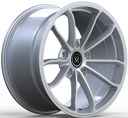 l'argent de 19x8.5 19x11 1 morceau a forgé la jante 5x130 d'alliage de Monblock de roues pour Porsch 991