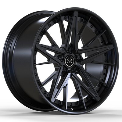 Matte Black Forged rai central en bronze de 2 de morceau de baril roues de lèvre pour Maserati Quattroporte