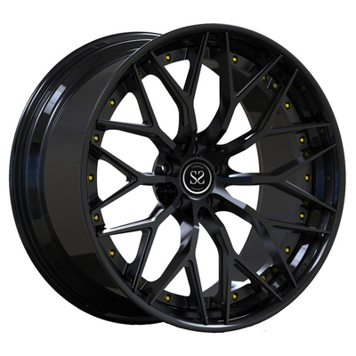 le noir 19inch 2 morceaux a forgé l'aluminium de roues pour des jantes de voiture de tourisme de BMW m2