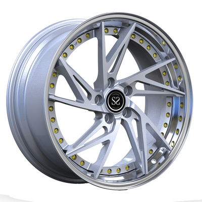 Les 2 morceaux argenté du rai 19inch ont forgé la lèvre polie de disques de roues pour des jantes de voiture de Volkswagen T5