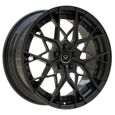 Roues forgées 19 pouces 2 pièces rayons noir brillant pour jantes à lèvres étagées Audi RS3 2019