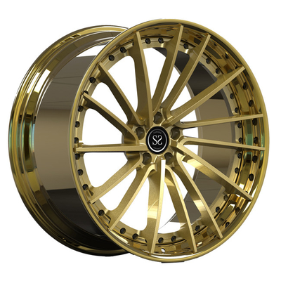 La lèvre Audi A7 a forgé la roue de rotation de 2 morceaux borde 22inch a balayé le disque d'or