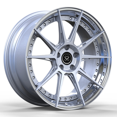 Le PC argenté 20inch des disques 2 roule les lèvres polonaises pour Volkswagen que T6 a forgé les jantes faites sur commande