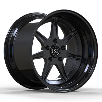 la grande lèvre de l'étape 20inch forgée 2 par morceaux borde le lustre Matte Black For Porsche Cayman de roues