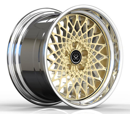 Les lèvres forgées polonaises d'étape de 2 morceaux borde l'or du transport AM GTA 18x10.5 de Pontiac