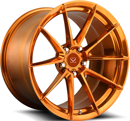 L'or poli alliage de voiture de 1 morceau borde le satin pour Tesla Mody Y 19x8.5 19x11