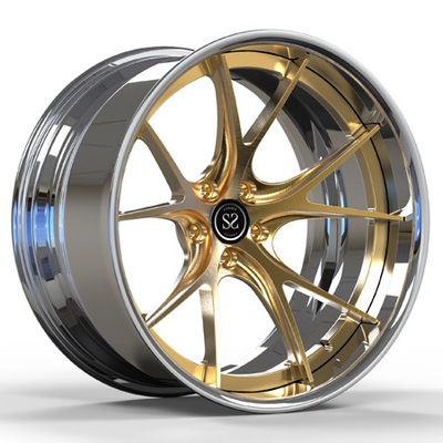Les hautes lèvres polonaises 2 morceaux ont forgé l'or de brosse de Rim For Audi RS6 20inch de roues