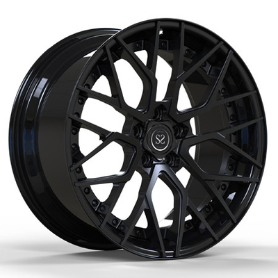Noir mat satiné 2 pièces forgées roues Dics Spoke Barrel Lip pour Mercedes Benz C43 jantes 20 pouces