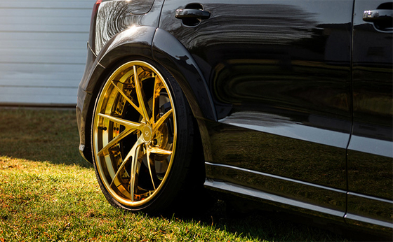 Les hautes lèvres polonaises 2 morceaux ont forgé des roues pour les jantes faites sur commande d'or de brosse d'Audi RS6 20inch