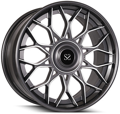 Grey Machined Face 3PC a forgé les jantes 22inch faites sur commande de roues pour le Tesla Model 90mm