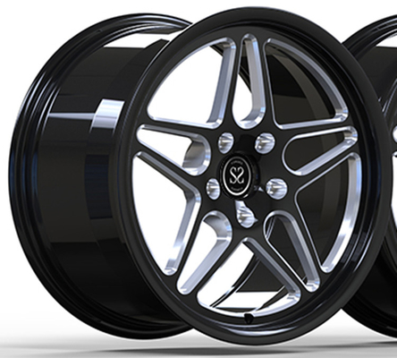 Honda Civic R FL5 a forgé le lustre en aluminium Black+Milling des roues 9.5Jx19 ET60 de 1 morceau