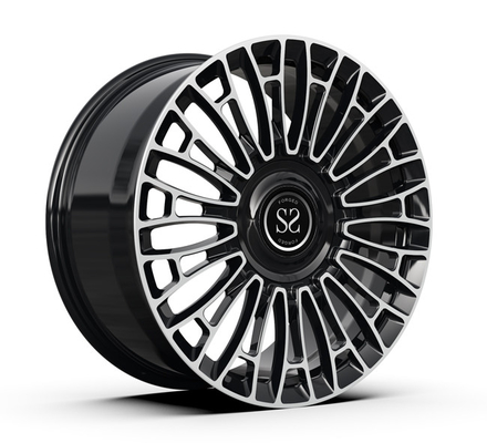Monoblock bouleversé a forgé le visage usiné par noir de lustre des jantes 20x8.5 20x9.5 de roues