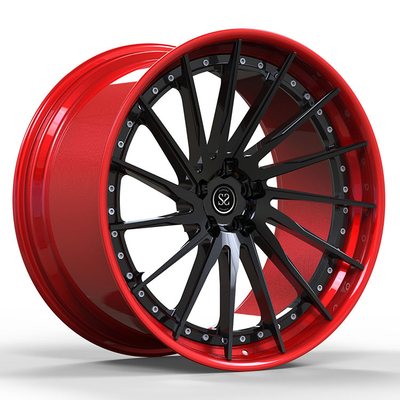 Jantes forgées rouges de l'alliage 1-PC du mustang GT500 faites d'alliage 6061-T6 d'aluminium