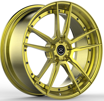 L'alliage d'aluminium poli fait sur commande de l'or 2PC borde 5x120 9Jx20 ET55 pour Acura MDX