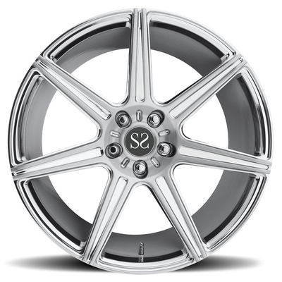 Barils en argent poli 1 pièce Alliage d'aluminium roues forgées 20 pouces 5x120 Pour Porsche