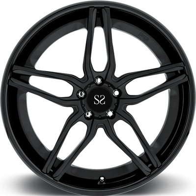 Black Spoke 1pc roues en alliage forgé 18 19 20 21 22 pouces PCD 5x120 Jantes de luxe sur mesure