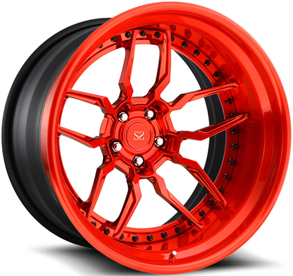 3 pièces 5x120 BMW E90 320i Roues 18 19 20 21 22 pouces Rouge Face de machine forgée en alliage personnalisé Jantes