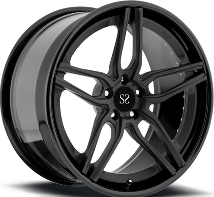 Baril noir Pour roues A8 21 pouces 2 PC Alliage forgé Jantes personnalisées