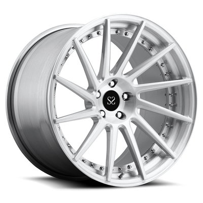 Baril d'argent pour les roues BMW M8 23 pouces 2 PC Alliage forgé Jantes personnalisées