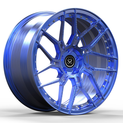 Audi E-Tron GT Jante de voiture 22x10/11.5 1-PC personnalisé bleu brossé