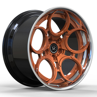 22x11 et 22x12 2 pièces de roues forgées en or poli pour BMW X5