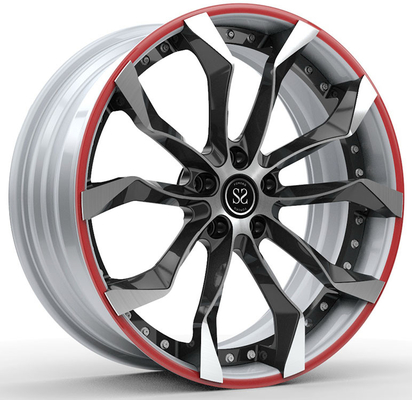 19x8.5ET9 /19x10 ET19 Gloss Noir Fenêtres Visage blanc et anneau rouge Pour 2001 E39 M5