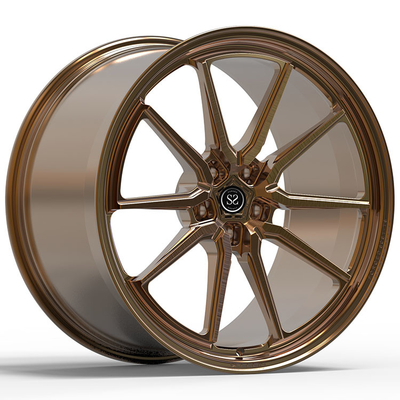 21x9 ET28/22x11.5ET22/5x114.3/67.1 Bronze brossé brillant Pour la Ferrari F8 Tributo