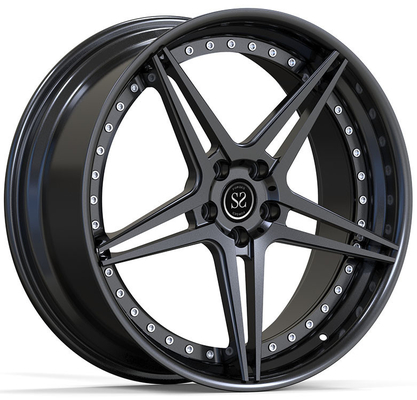 22x10.5ET20/5x112/66.5 Jantes personnalisées en noir satiné pour Audi RS6 4G 2016