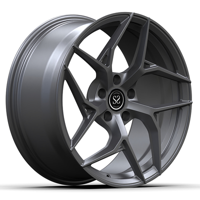 Tesla Model S Plaid personnalisé 1-PC Jante forgée Staggered 21x10 et 22x11 Satin Gunmetal