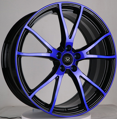 Tesla Model 3 Noir Goss et Face Bleu Jantes Forgées 1-PC 20x9.0 et 20x10