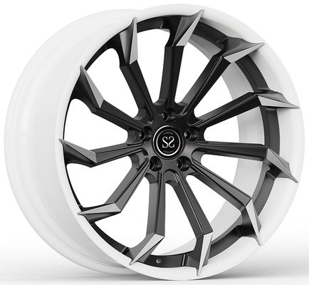 Jantes forgées sur mesure en noir et blanc pour Audi R8
