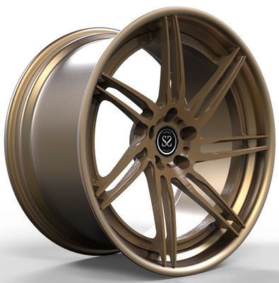 20x9.5 and 21x12 Bronze Brushed 2 Piece Forged Wheels for Porsche 911