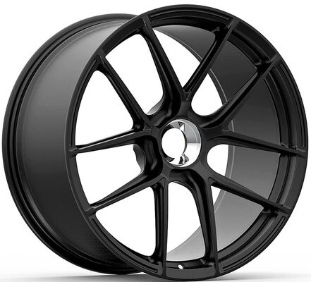 Jantes 1 pièce sur mesure Gloss Black 21x9.5 et 21x12 à fixation centrale pour Porsche 911 Turbo S 2015