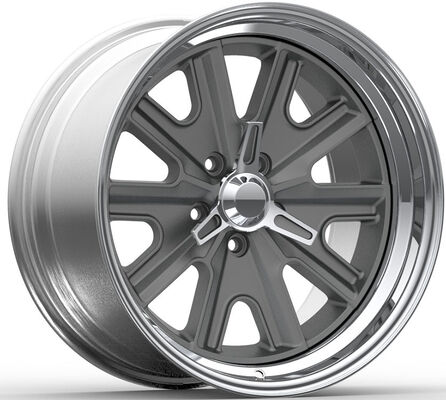 18x7.0 et 18x9.5 lèvres polies et disque gris roues forgées à 3 pièces pour Mustang.