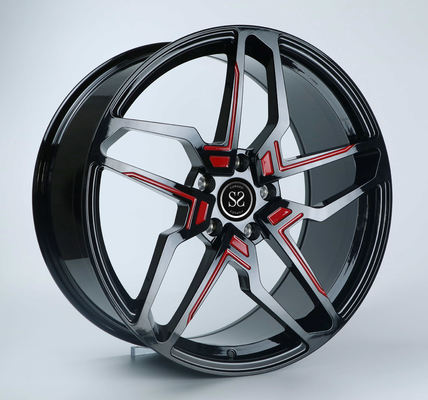 SAE j2530 roule rouge et noircit deux roues d'alliage des couleurs 18inch 19inch pour X5