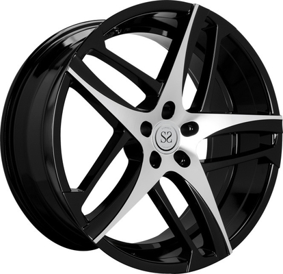 19 morceau noir du chrome 5*120 de visage de machine de pouce le 1 a forgé emballer la jante de roues