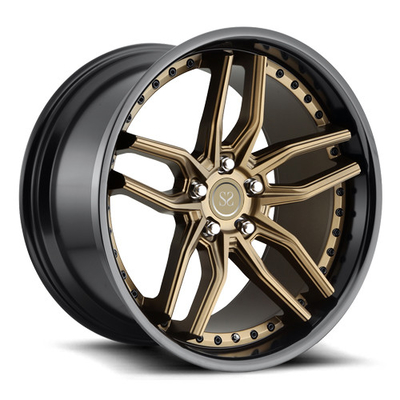 18-22 la coutume de pouce 2 morceaux a forgé la jante concave de roues de lèvre profonde pour la voiture de luxe