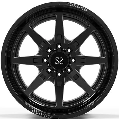 22x10, 22x12, et 22x14 le lustre Windows de fraisage noir 4x4 roule/profondément les jantes d'Off Road forgées par lèvre