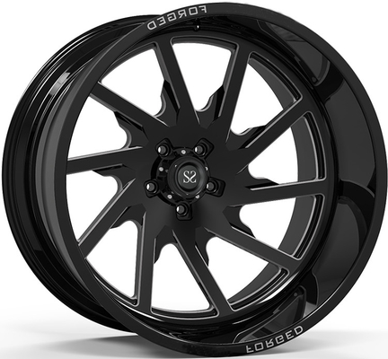 Le noir outre de rad de jantes de lustre 24x12 et 24x14 a usiné la lèvre profonde jante adaptée aux besoins du client des roues 4x4
